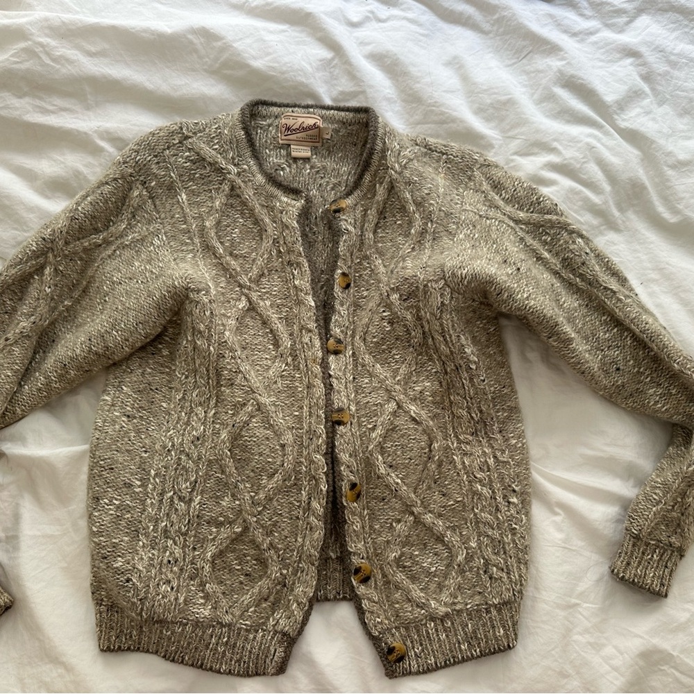 Woolrich Cable Knit Cardigan - Beige